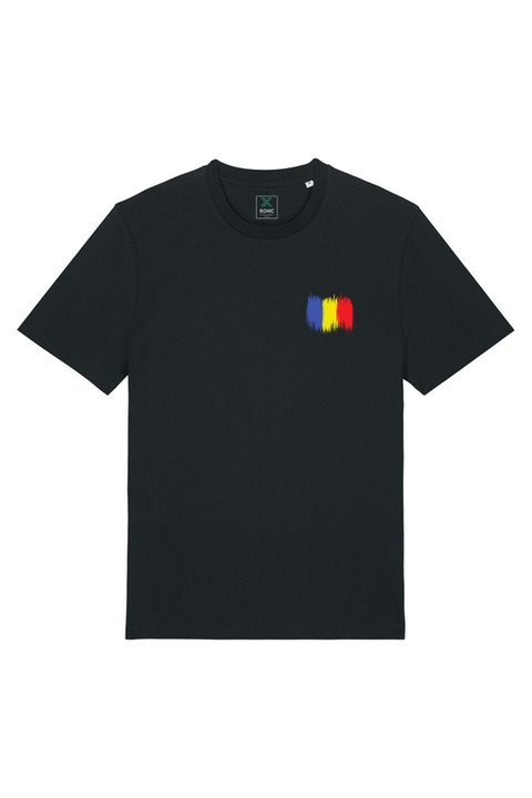 Hai Romania póló, Ronic X, 100% bio pamut, Fekete/Sárga