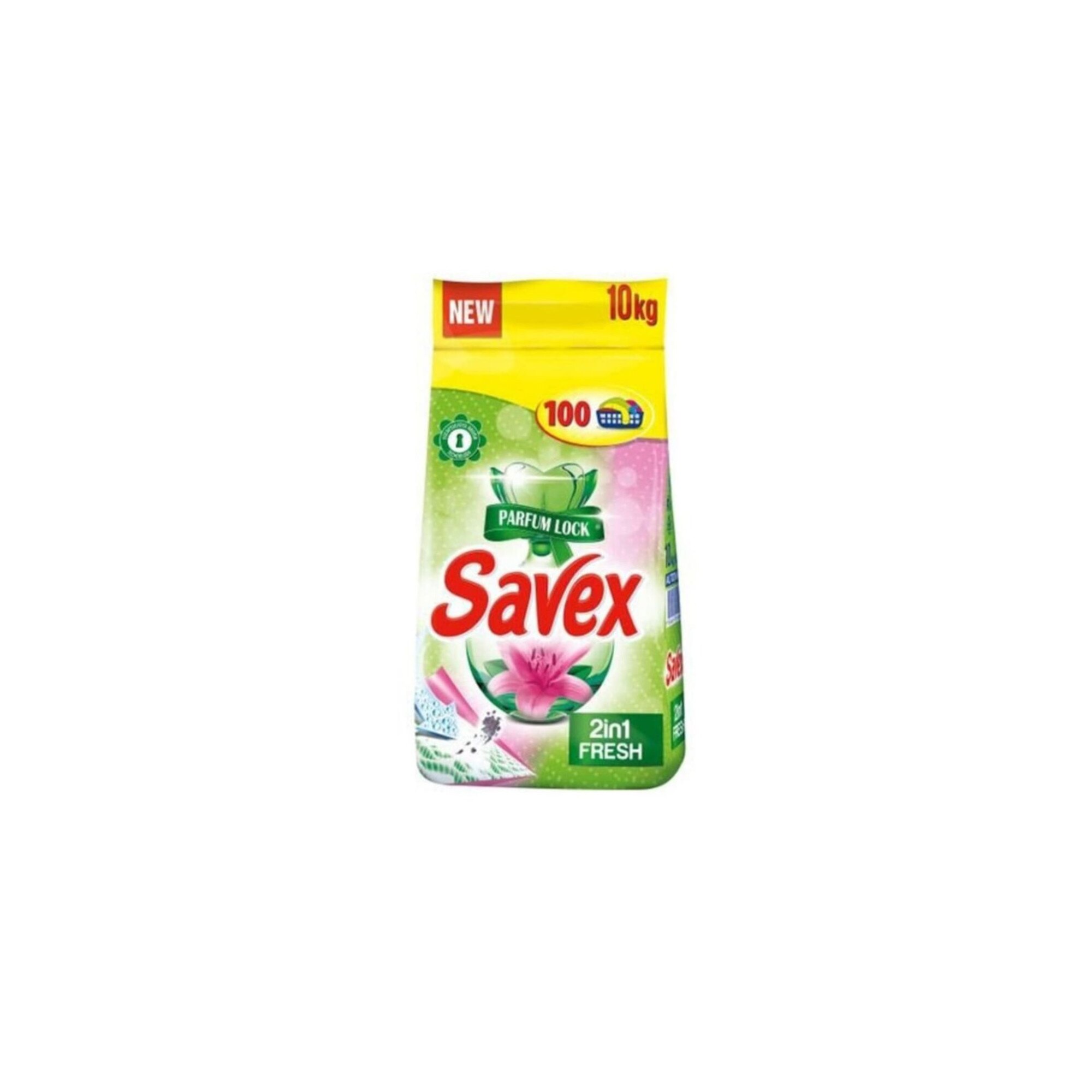 Detergent Savex 2 in 1 Fresh, 100 Spalari, 10 Kg - eMAG.ro