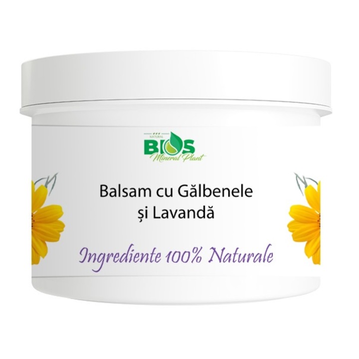 Körömvirág és levendula balzsam, javító, nyugtató, hidratáló, védő, 100%-ban természetes, Bios Mineral Plant, 150 ml