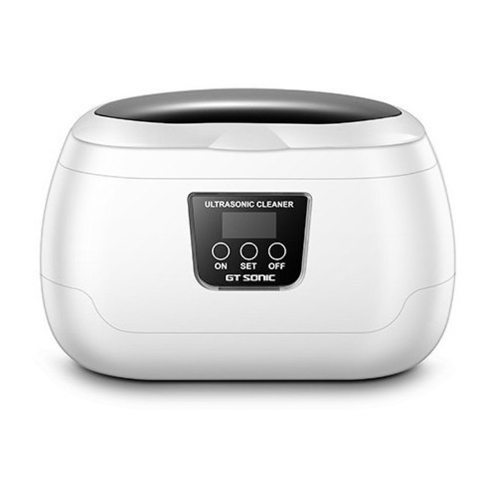 Curatator ultrasonic, 35W, 43 kHz, 600ml, curatare articole rezistente la apa, cos plastic inclus, GT SONIC