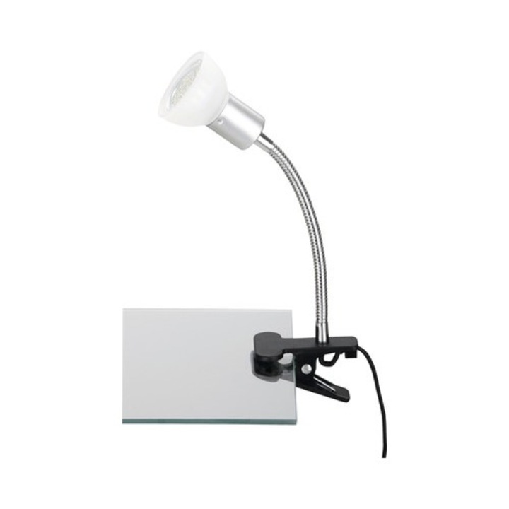 Lampa De Birou Ledo Gu10 3w, Bec Led Inclus, Argintiu/alb