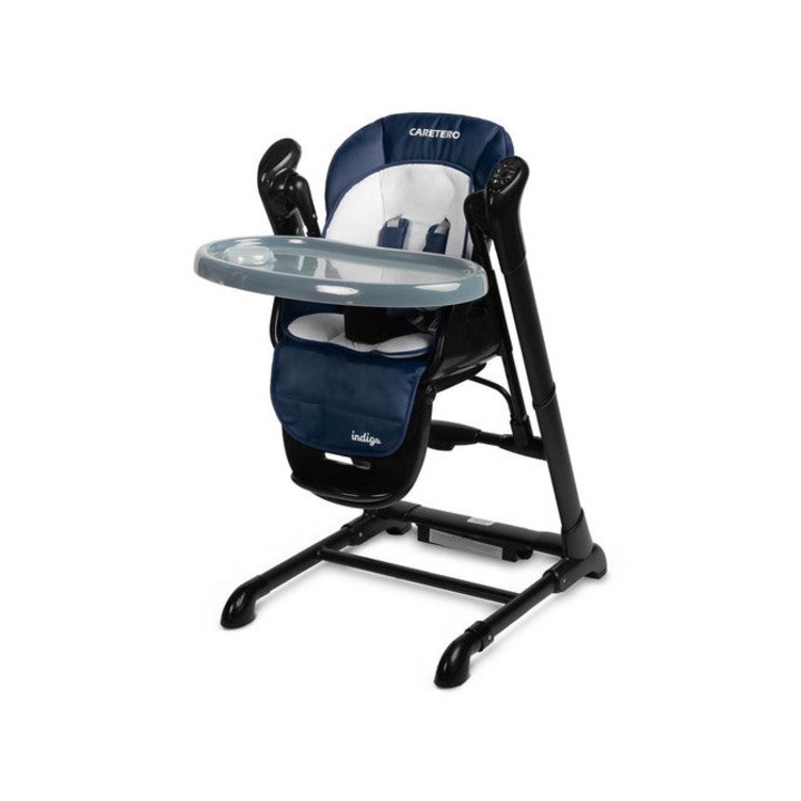 Etetőszék + hintaszék Indigo Black Navy Caretero