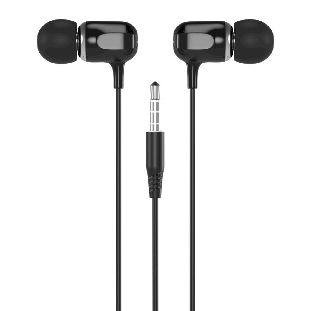 Casti audio in-ear, Jack 3.5 mm, Microfon pe fir, Buton control muzica / apeluri, Stereo, Negru