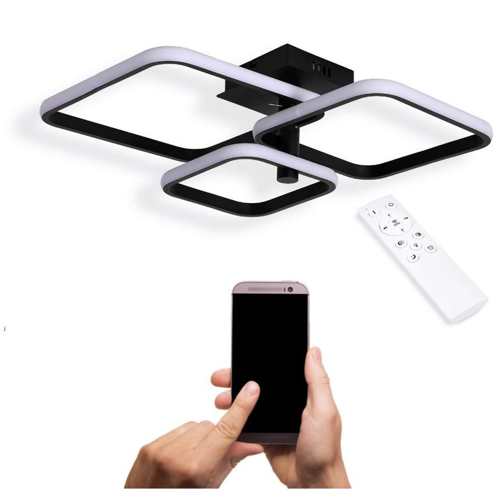 Candelabru LED GiorgioRusso, colectia GRLW03, control prin pilot si telefon, alb, 50x10cm