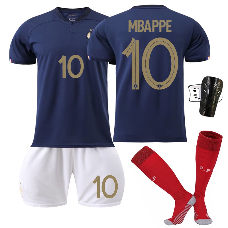 Echipament sportiv copii Paris Mbappe Cupa Mondiala Fotbal Tricou