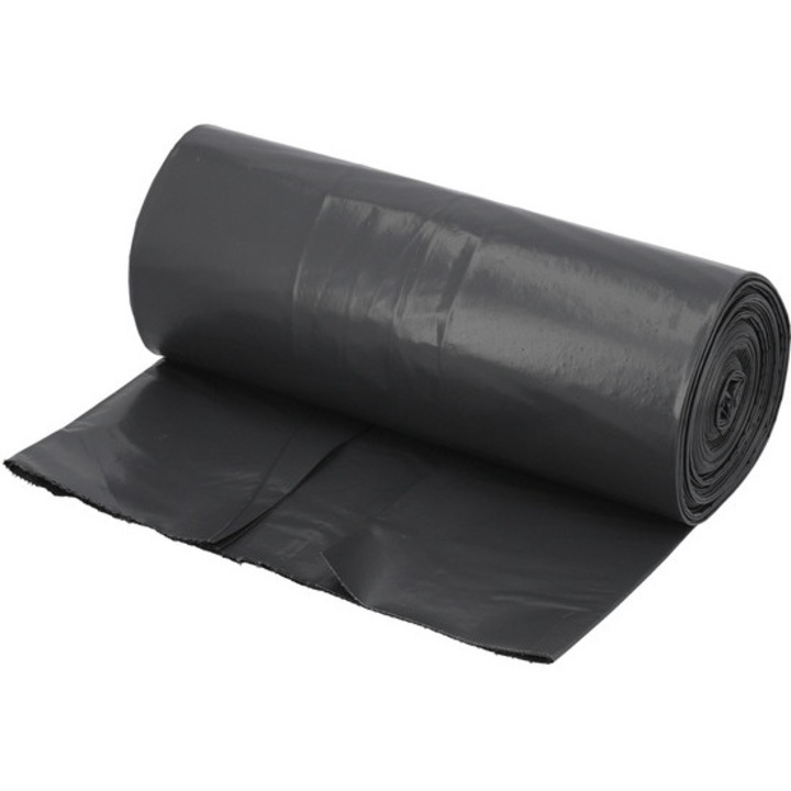 Здрави чували за боклук с дръжки, 120л, черни, 10 бр./ролка