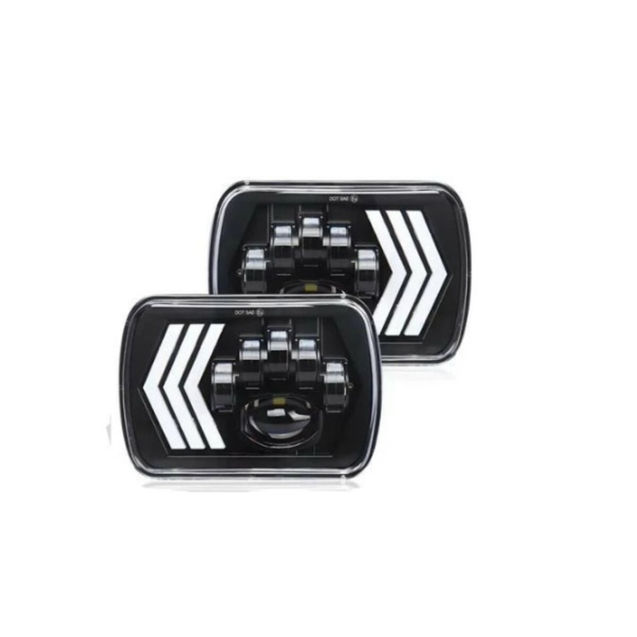 SET Faruri P.TIP 29-OFF ROAD: 7"/90W / 5X7 (inch)/12V-24V/5.000LM/ IP 67 Rezistent la apa