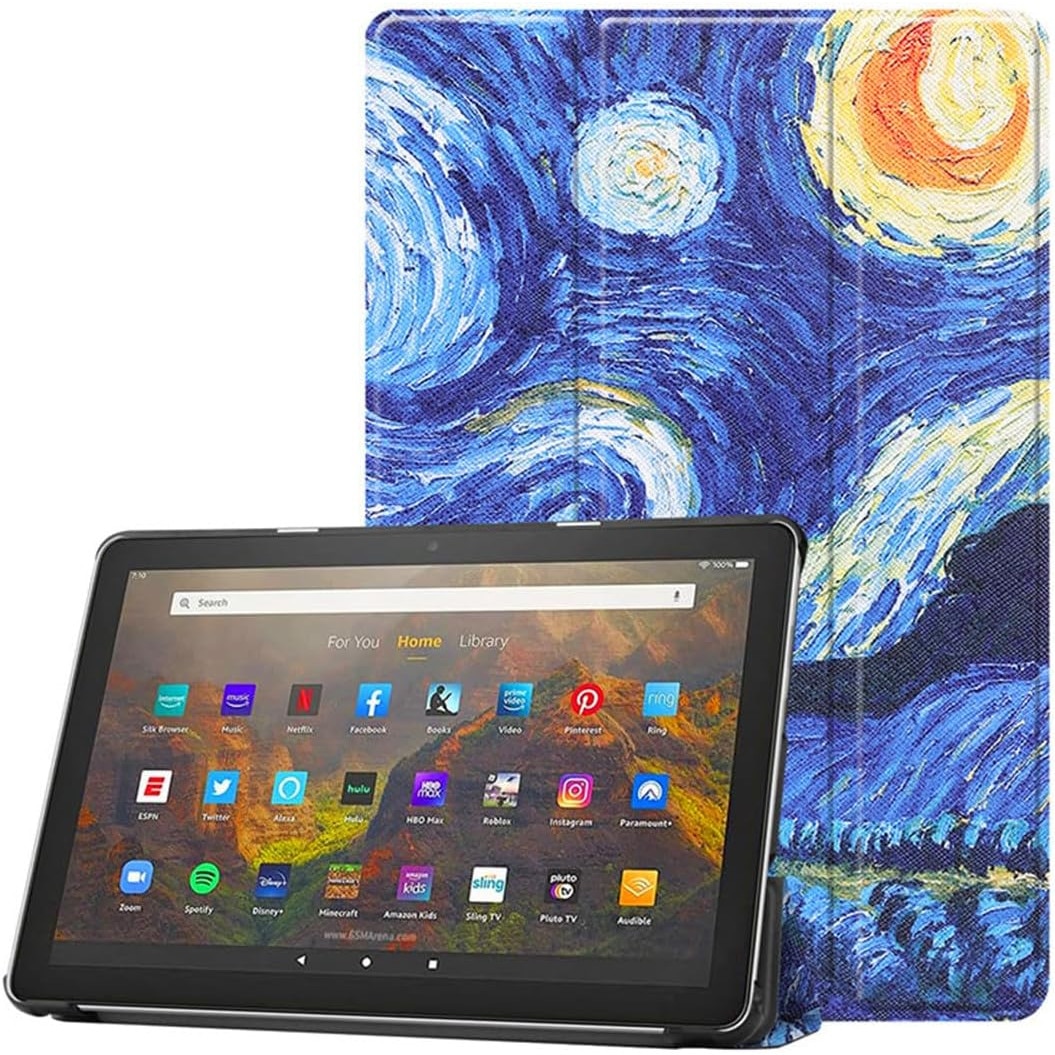 Husa pentru tableta Lenovo Tab P12 (TB370FU) 12.7 inch, 2023, cu functie sleep/wake-up, ultralight de tip stand, Sigloo, model Abstract