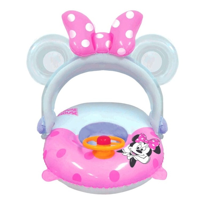 Colac inot gonflabil cu volan, acoperis, chilotel, Minnie