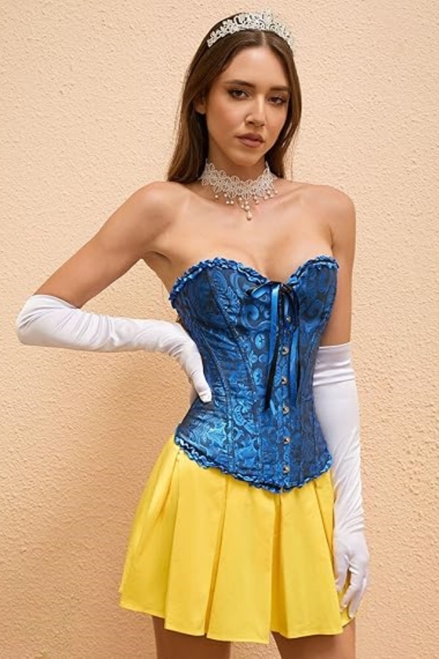 Corset vintage, BOMSTOM, Corset dama, model floral, poliester