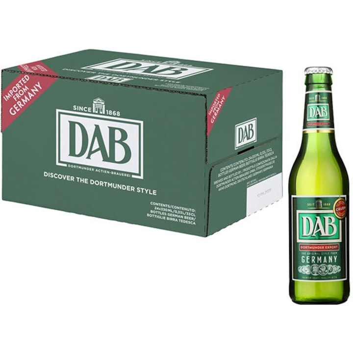 Bere blonda Dab Export, bax 0.33L x 24 sticle