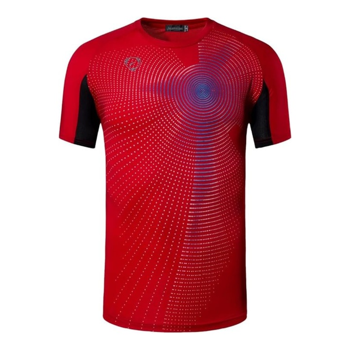 Boys Quick Dry sportpóló, Piros/Kék