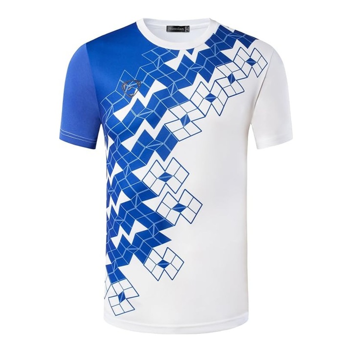 Boys Quick Dry sportpóló, Fehér/Tengerészkék