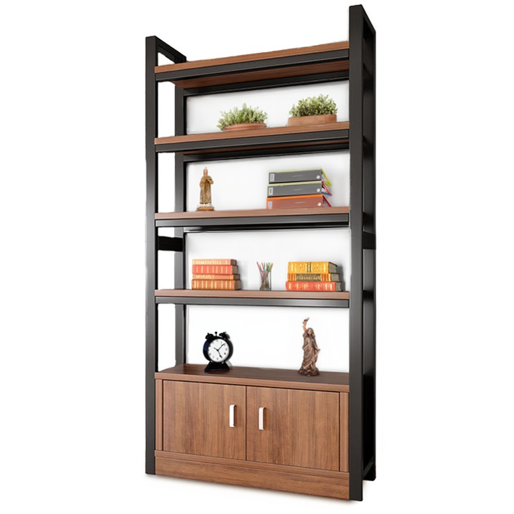 Könyvespolc magas loft ipari vintage 60x30x190 CM, Rebiko