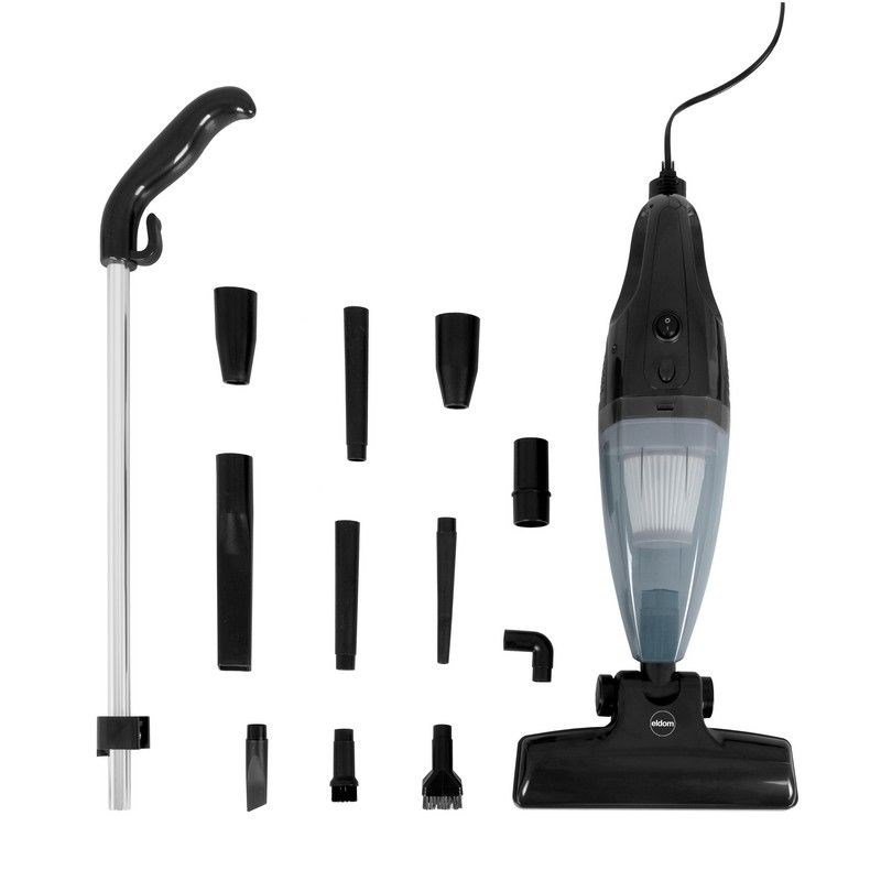 Aspirator vertical, Eldom, 2 in 1, fara fir, 500W, negru, 250x1130x215mm, negru