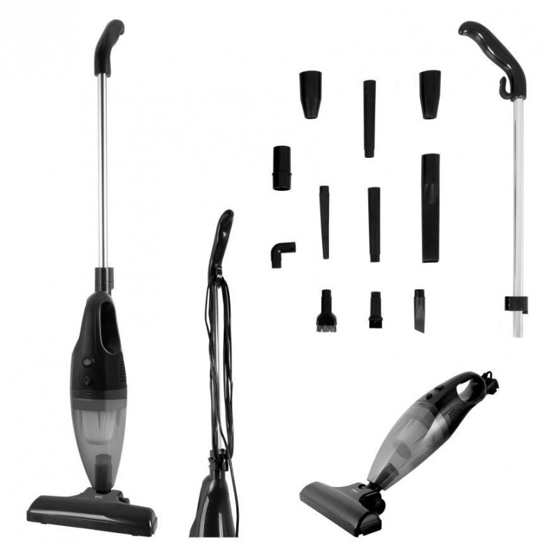 Aspirator vertical, Eldom, 2 in 1, fara fir, 500W, negru, 250x1130x215mm, negru