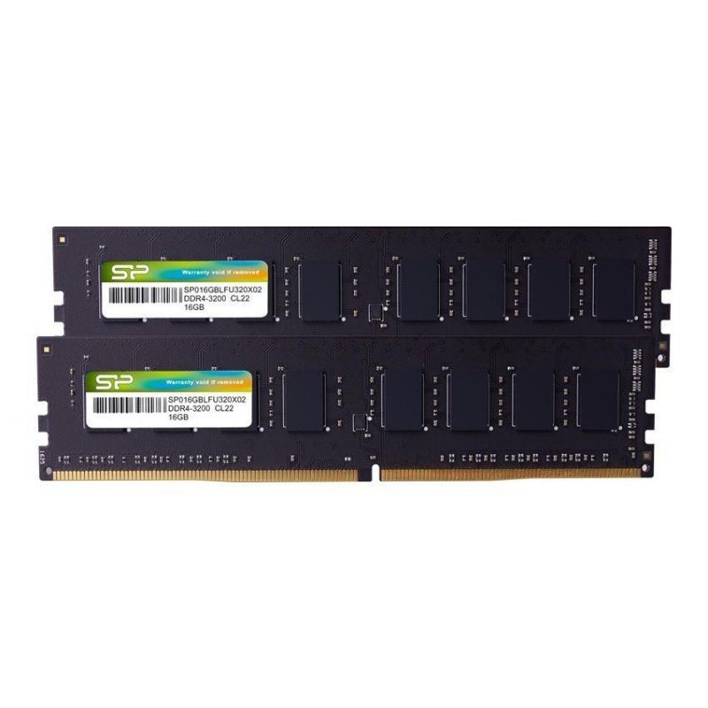 SP DDR4 3200MHz 16GBx2 （32GB） Memorie RAM, Silicon Power, 32GB (2x16GB) 3200MHz, CL22, 1,2V