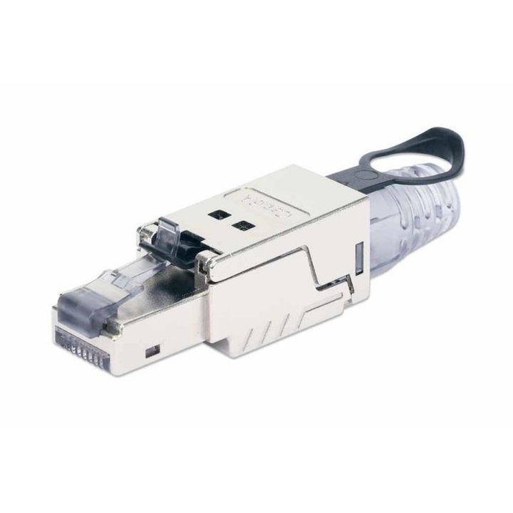 Conector modular RJ45 STP Cat.6a 10G Intellinet, fara unelte
