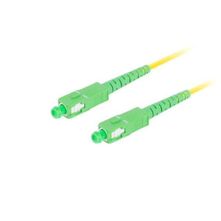 Cordon de corectie fibra optica Lanberg SM SC/APC-SC/APC SIMPLEX 3.0MM LSZH G657A1 5m galben