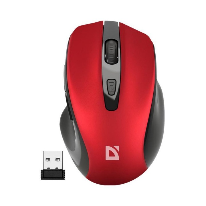 Mouse wireless, Defender, PRIME MB-053, optic, silent, rosu