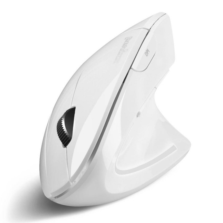 Mouse wireless, Perixx, PERIMICE-813, vertical, alb, RF + Bluetooth