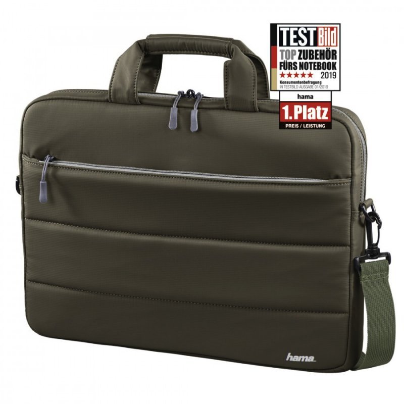 Geanta laptop Hama Toronto, 14.1 inch, verde masliniu, 30x38x4cm, cu curea detasabila
