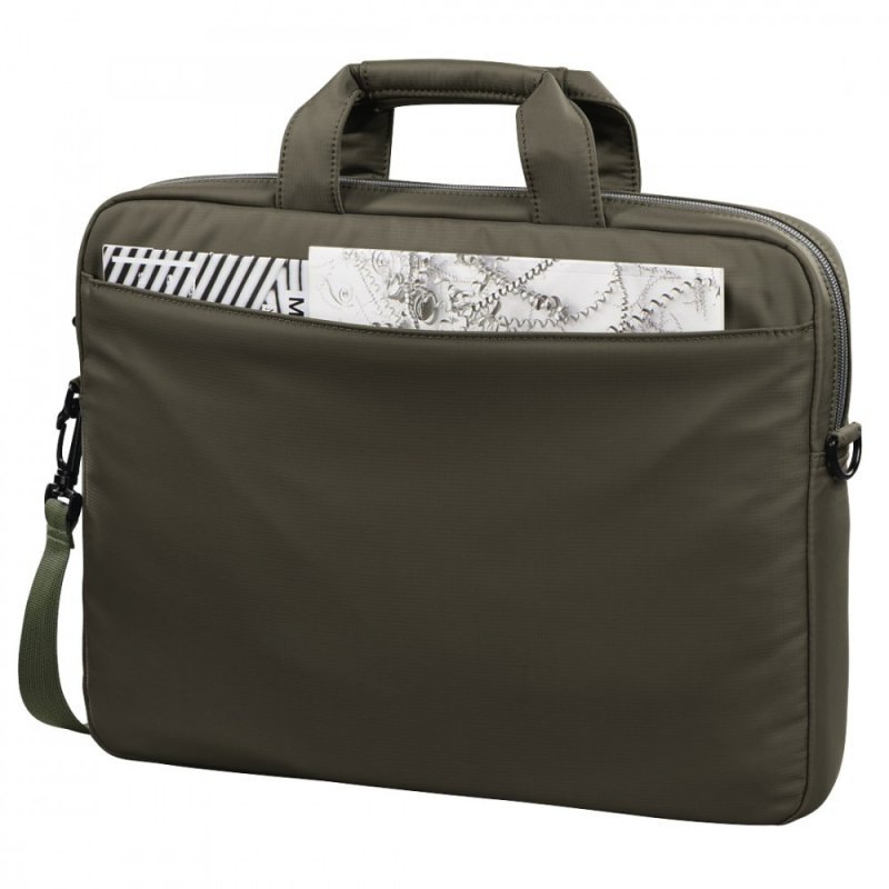 Geanta laptop Hama Toronto, 14.1 inch, verde masliniu, 30x38x4cm, cu curea detasabila
