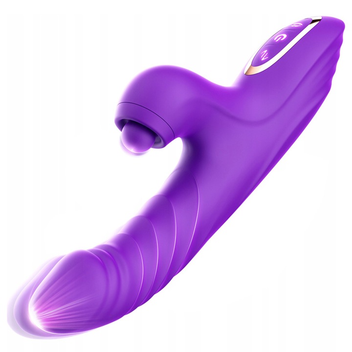 Fűtött, lökdöshető vibrátor 10 rezgési móddal nőknek, 7 behatolási móddal, 5 pulzációs móddal - G-pont és csikló stimulátor