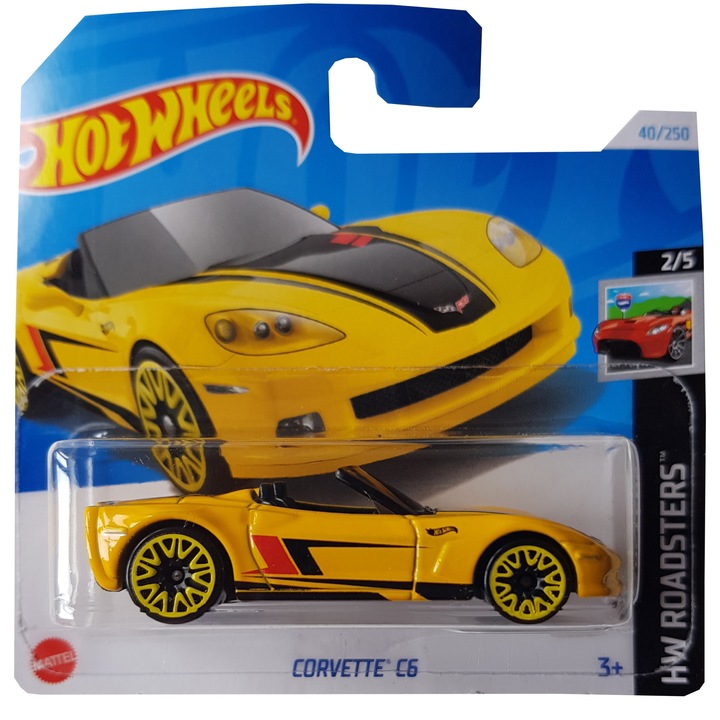 Метална кола Hot Wheels, Corvette C6, 1:64