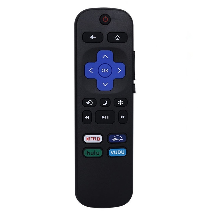 Комплект от 2 резервни дистанционни управления, без включени батерии, съвместими за смарт телевизори TCL Roku, Hisense Roku, Onn Roku, Philips Roku (не за Stick and Box), TOIITKQ, черен