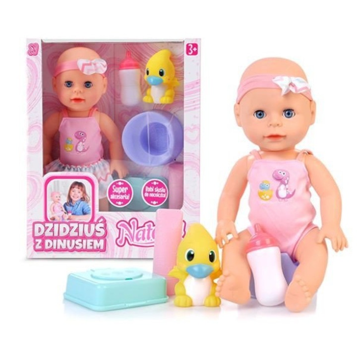 Gyerekbaba, Artyk, Műanyag, Különféle funkciók, Kiegészítőkkel, 33 cm, Többszínű