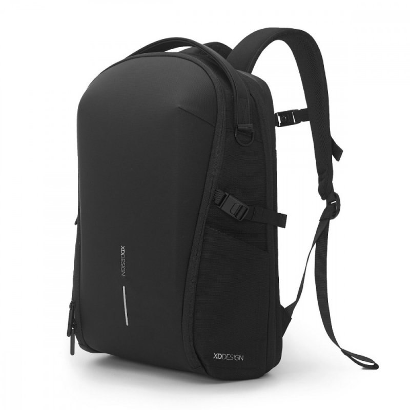 Rucsac laptop XD Design Bizz, materiale reciclate, extensibil, hidrofob, compartimentat, negru, 47x32x18/26cm