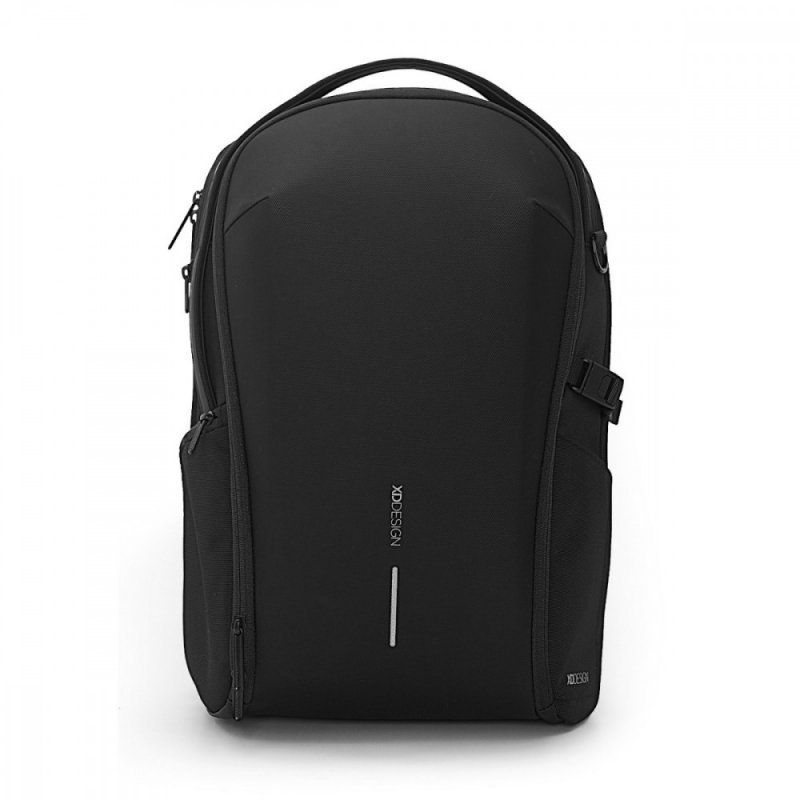 Rucsac laptop XD Design Bizz, materiale reciclate, extensibil, hidrofob, compartimentat, negru, 47x32x18/26cm