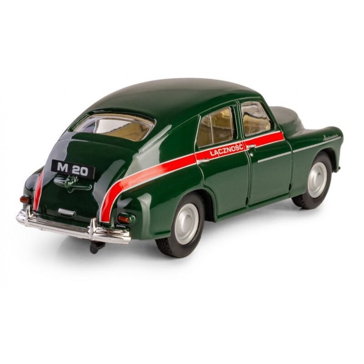 Daffi Warszawa M-20 kollekció autó, fém műanyag elemekkel, 14x11x6cm, 3+ év