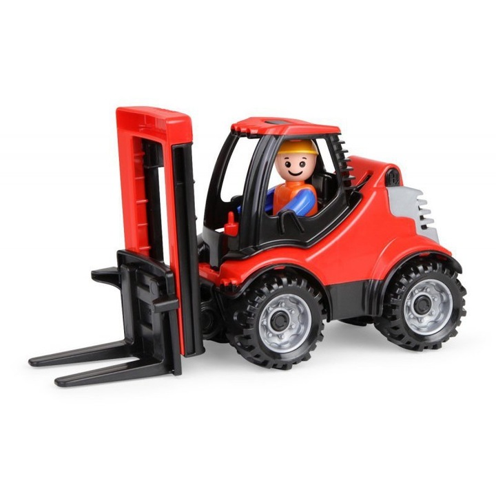 Lena Toy Építőgép 22cm, figurával, tarka