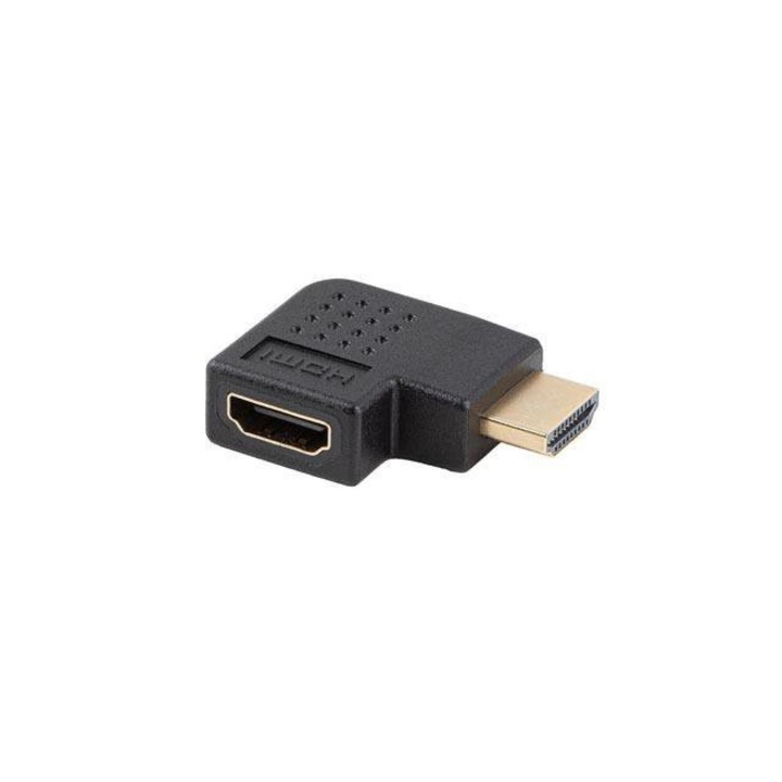 Adaptor HDMI 4K unghi dreapta, Lanberg, negru