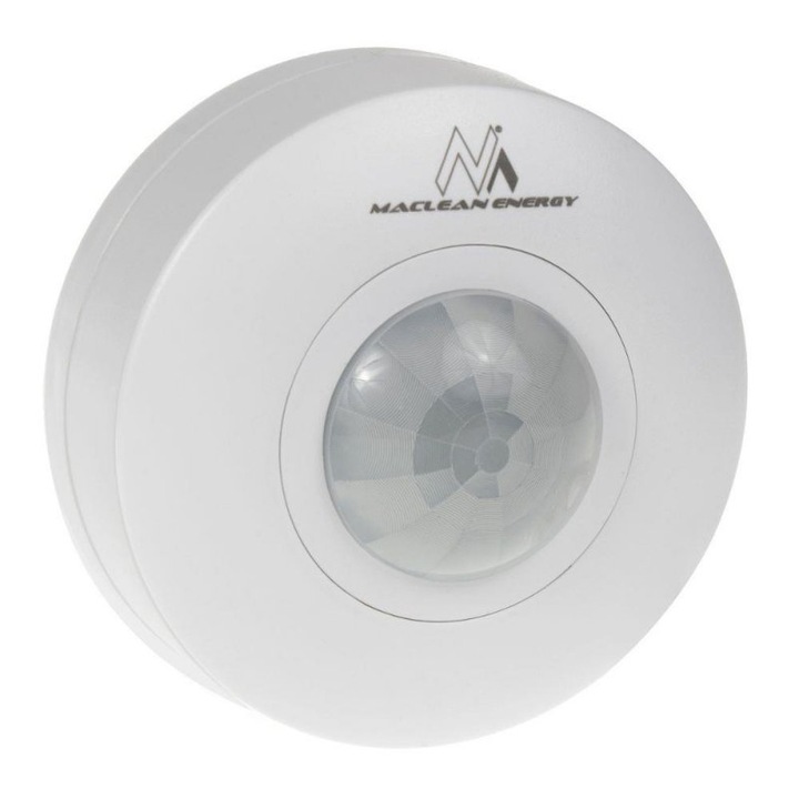 Senzor de miscare PIR Maclean MCE314, montare tavan, 6m, 1200W, IP20