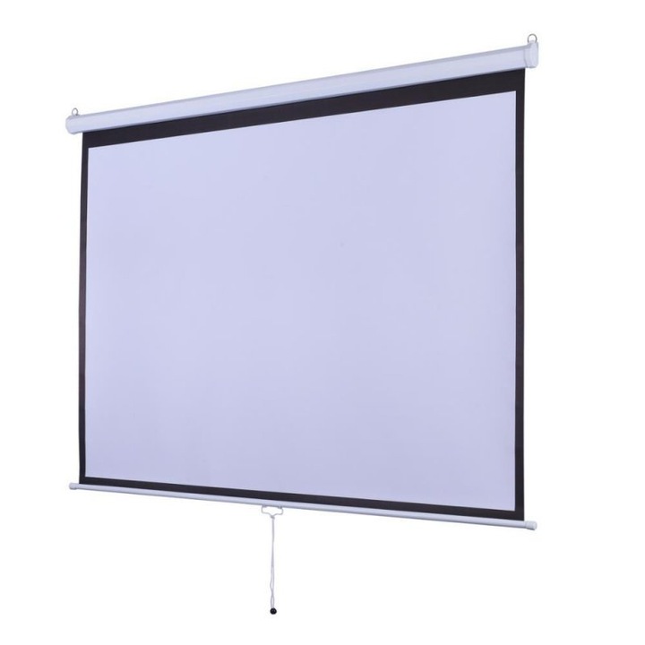 Ecran proiectie Silelis ES-1, 84", 104x186cm, alb