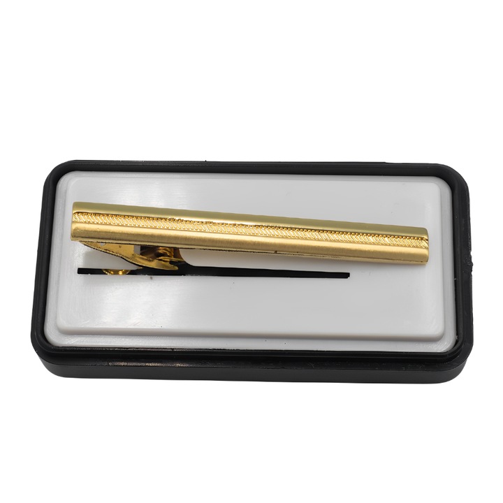 Ac de cravata, Onore, auriu, inox, 6 x 0.7 cm, model linii