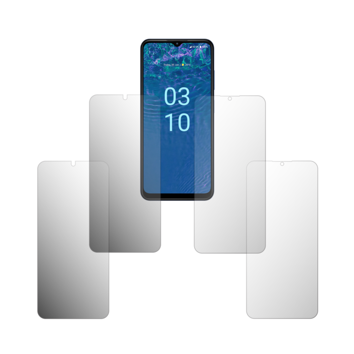 Комплект от 4 протектора Folie24 за екран, за Nokia G310, 2X Ultra-Clear + 2X Matte, пълно покритие на дисплея и удобни за калъфи, залепващи, гъвкави със самовъзстановяване