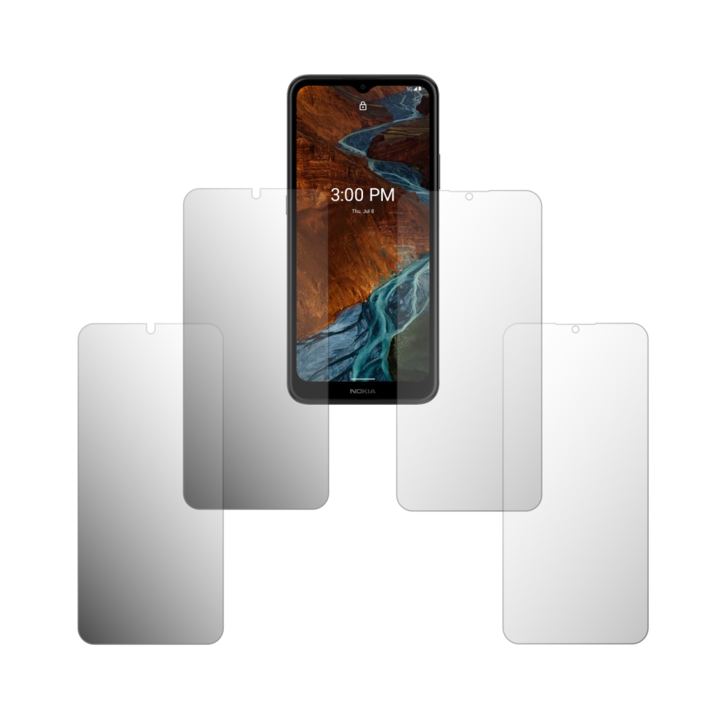 Комплект от 4 протектора Folie24 за екран, за Nokia G300, 2X Ultra-Clear + 2X Matte, пълно покритие на дисплея и удобни за калъфи, Залепващи, Гъвкави със самовъзстановяване