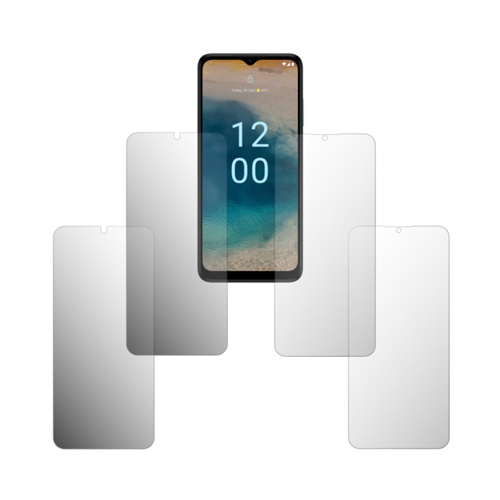 Комплект от 4 протектора Folie24 за екран, за Nokia G22, 2X Ultra-Clear + 2X Matte, пълно покритие на дисплея и удобни за калъфи, залепващи, гъвкави със саморегенериране