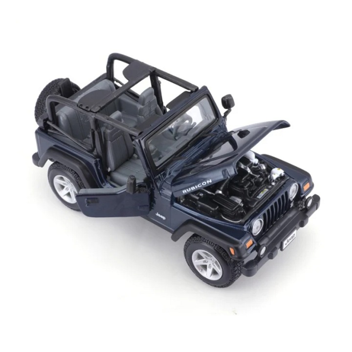 Jeep Wrangler Rubicon modell, kék, Maisto 1/24