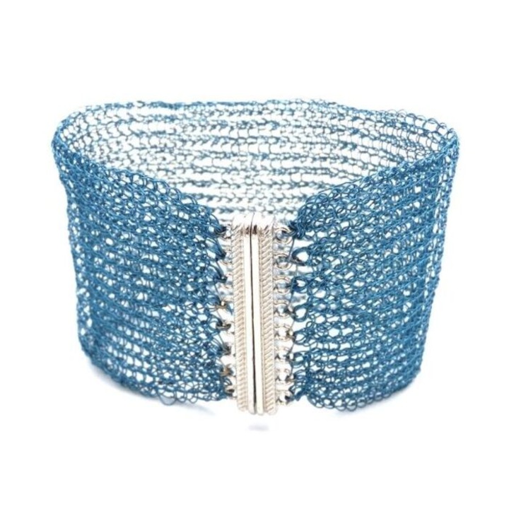 Bratara dama Cleopatra, Aliaj metalic, Albastru