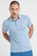 BOSS, Tricou polo slim fit Passertip, Albastru deschis, S