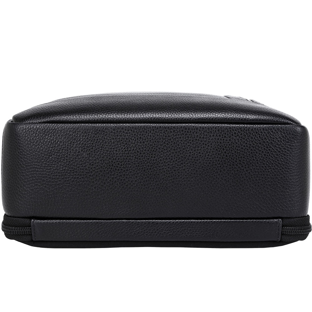 Rucsac business JOLAR Dunavor Office GP02371, piele naturala, laptop 15.6 inch, USB si Type-C, 15 L, Negru