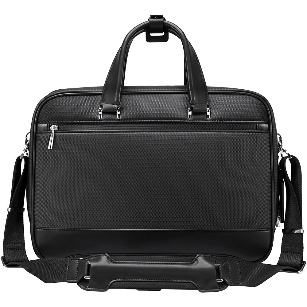 Geanta / Servieta business PREMIUM multi-functionala pentru oficiu, compartiment interior pentru laptop 15.6 inch, unisex, interior bine organizat, din microfibra este rezistenta la apa, JOLAR. YL006BK Negru