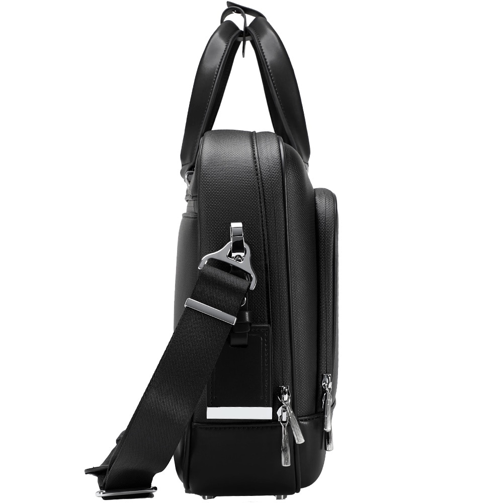 Geanta / Servieta business PREMIUM multi-functionala pentru oficiu, compartiment interior pentru laptop 15.6 inch, unisex, interior bine organizat, din microfibra este rezistenta la apa, JOLAR. YL006BK Negru