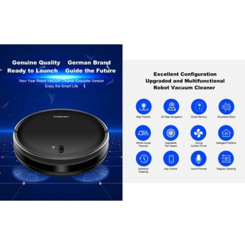 Aspirator robot LIECTROUX L200, cu stergere umeda si uscata, 28 W, baterie 2600 mAh, moduri multiple de curatare, compatibilitate cu control multiplu, filtru HEPA