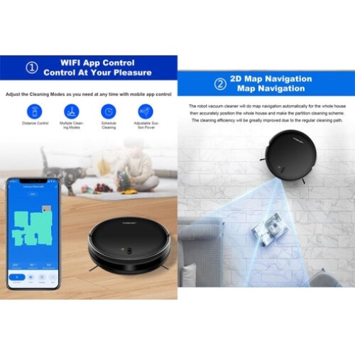 Aspirator robot LIECTROUX L200, cu stergere umeda si uscata, 28 W, baterie 2600 mAh, moduri multiple de curatare, compatibilitate cu control multiplu, filtru HEPA